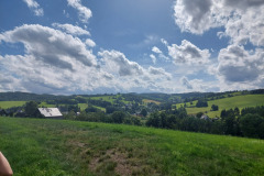 Blick von der "Scheibe" ins Dorf