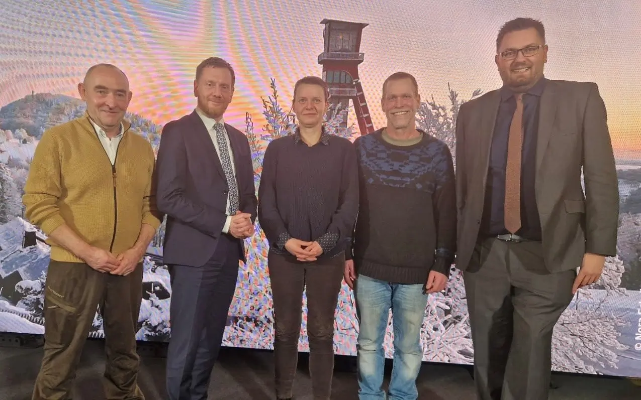 Ministerpräsident Sachsen Michael Kretschmer und die Bürgerinitiative Bärenstein