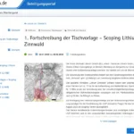 Screenshot Sächsisches Beteiligungsportal